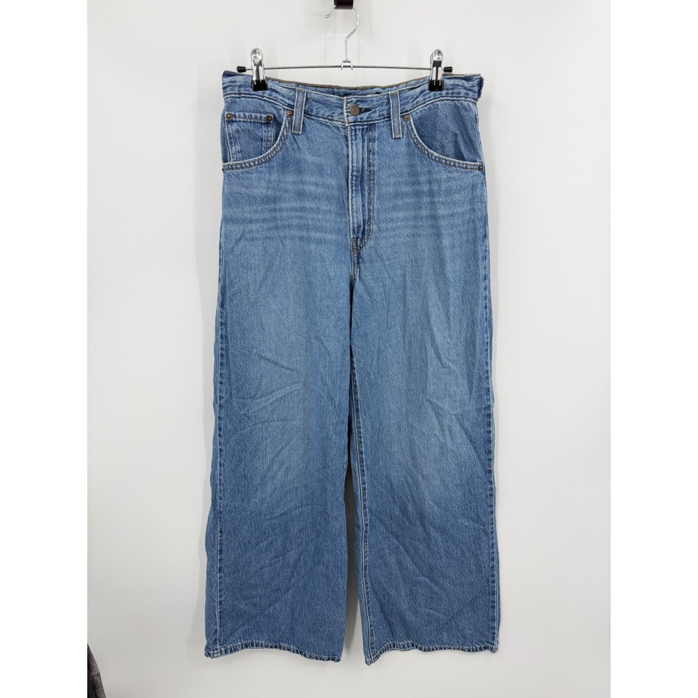 Levi's Cinch Baggy Jeans Women 29 Blue Wide Leg High Rise Cotton 001UP-0002